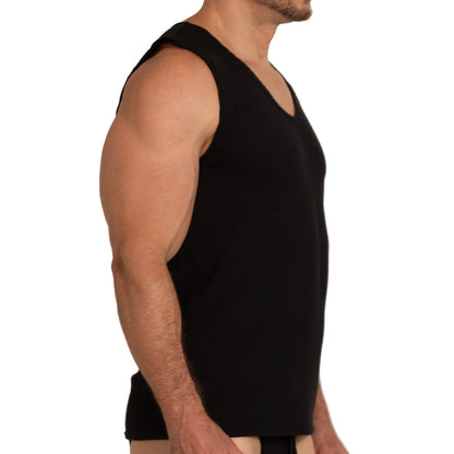 Tissue Black Tank vista posterior de Gigo Underwear