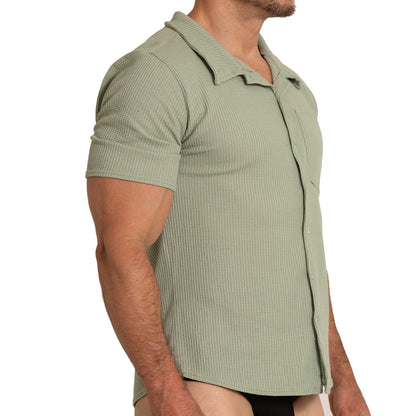 Tissue Green Shirt vista posterior de Gigo Underwear