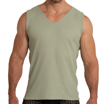 Tissue Green Tank vista frontal de Gigo Underwear