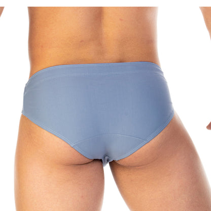 Traditional Blue Swim Brief vista posterior de Gigo Underwear