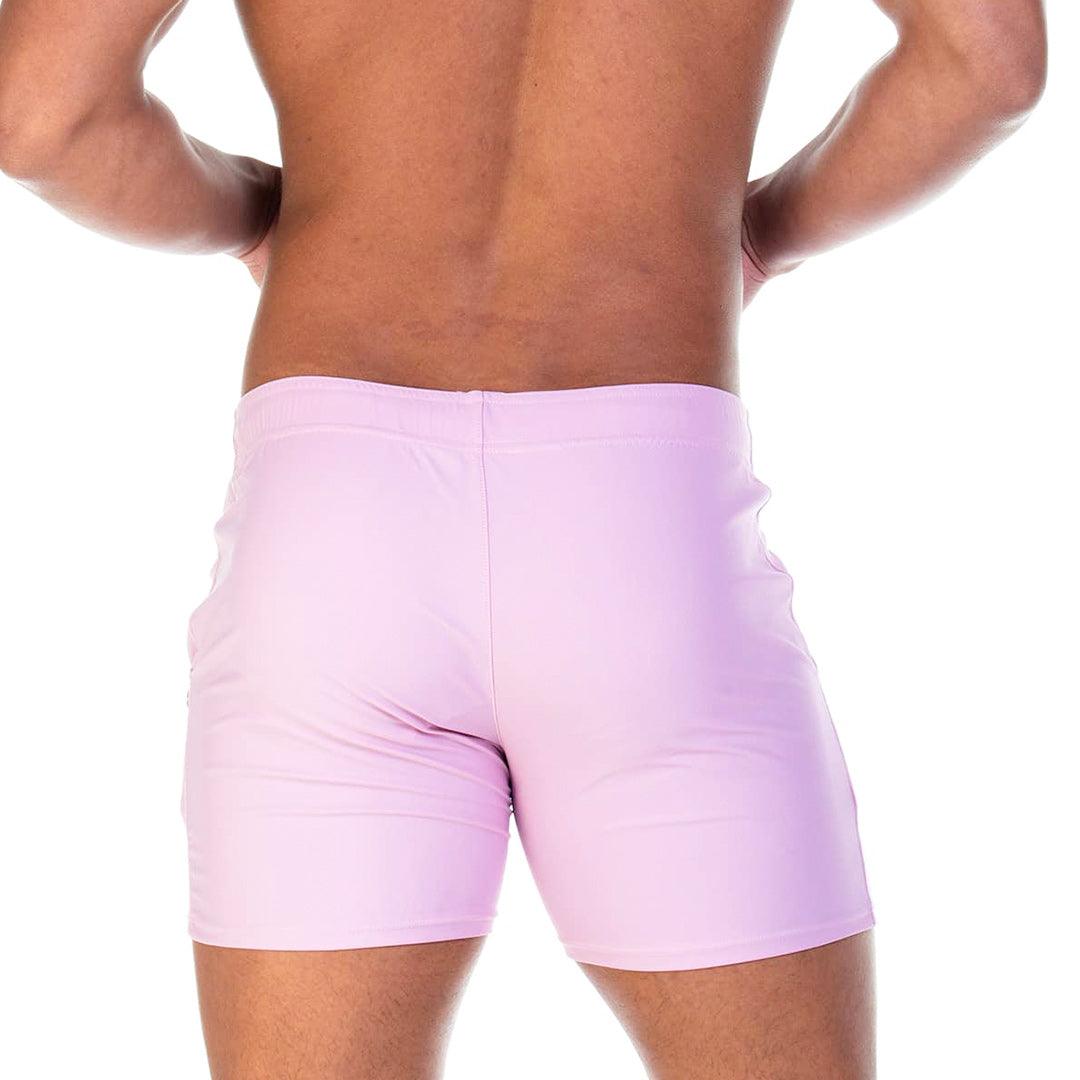 TRADITIONAL PINK BEACHWEAR - Pantalones cortos de baño rosas para hombres, pantalones de playa