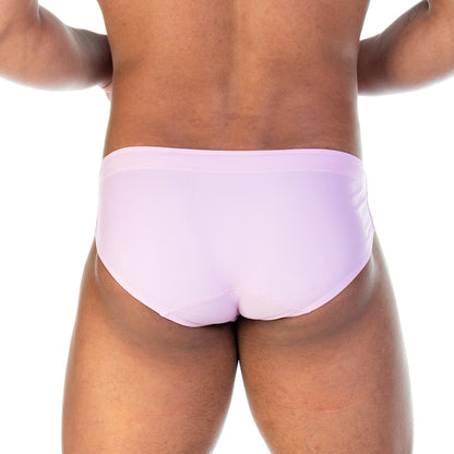 Traditional Pink Swim Brief vista frontal de Gigo Underwear