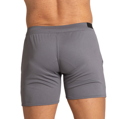 Training Gray Short vista posterior de Gigo Underwear