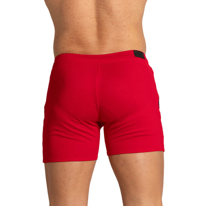 Training Red Short vista posterior de Gigo Underwear