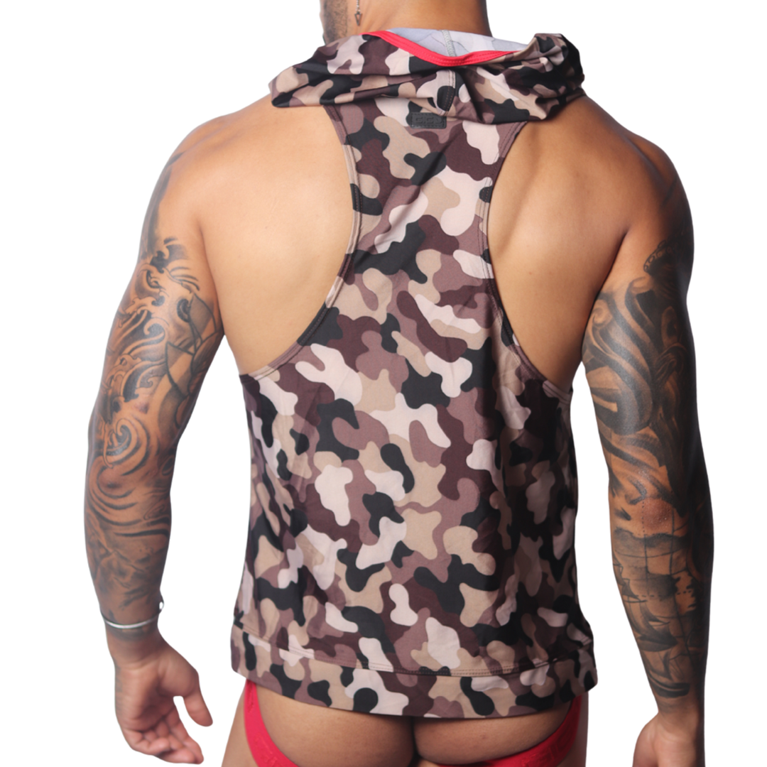 Trend Red Hoody Tshirt vista posterior de Gigo Underwear