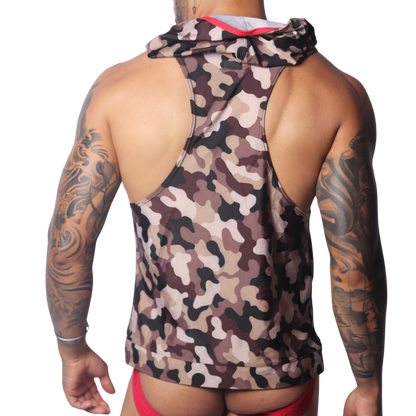 Trend Red Hoody Tshirt vista posterior de Gigo Underwear