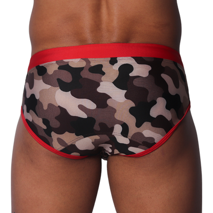 Trend Red Swim Brief vista posterior de Gigo Underwear