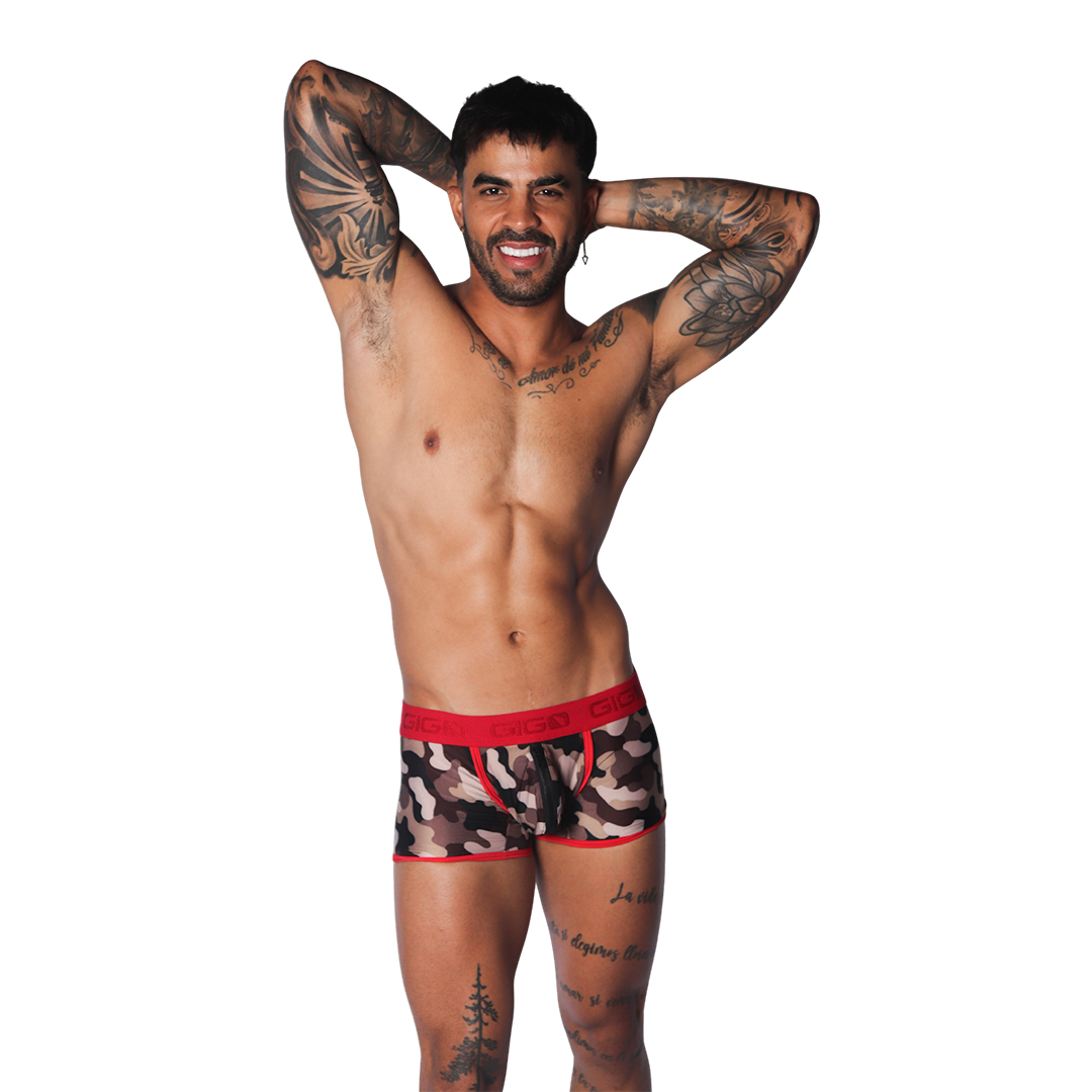 Trend Red Trunk en modelo de Gigo Underwear