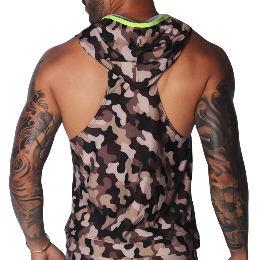 Trend Yellow Hoody Tshirt vista posterior de Gigo Underwear