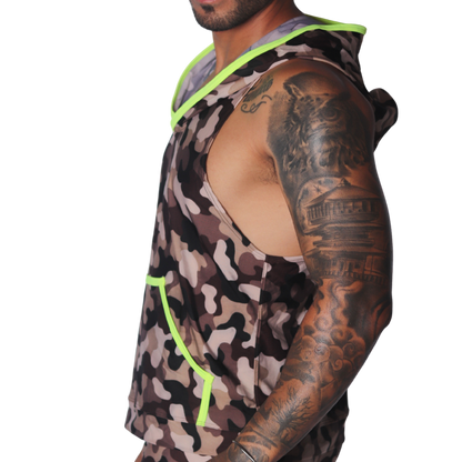 Trend Yellow Hoody Tshirt vista frontal de Gigo Underwear