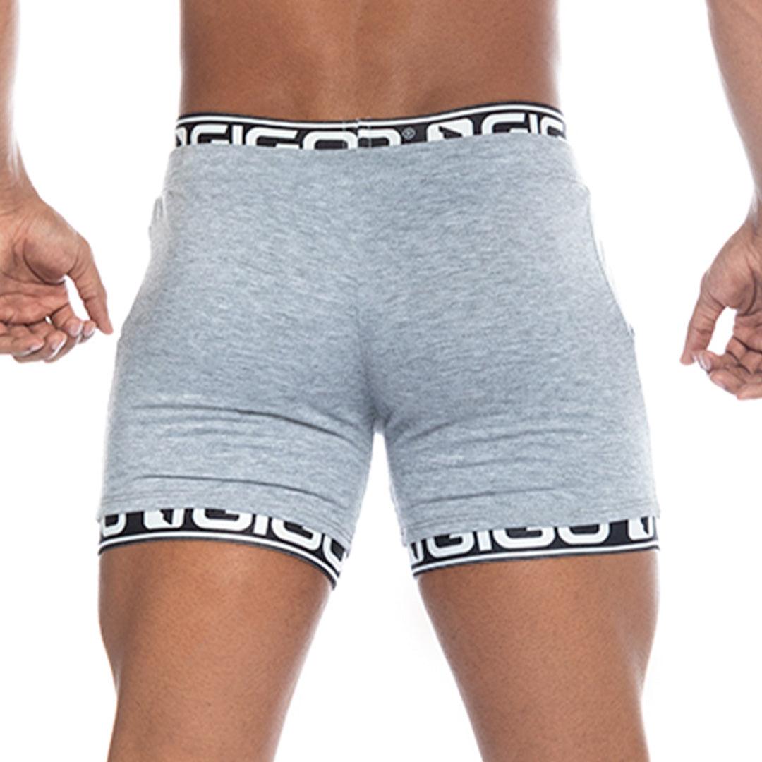 TROPIXX GRAY SHORT - Pantaloneta corta gris jaspeado para hombres