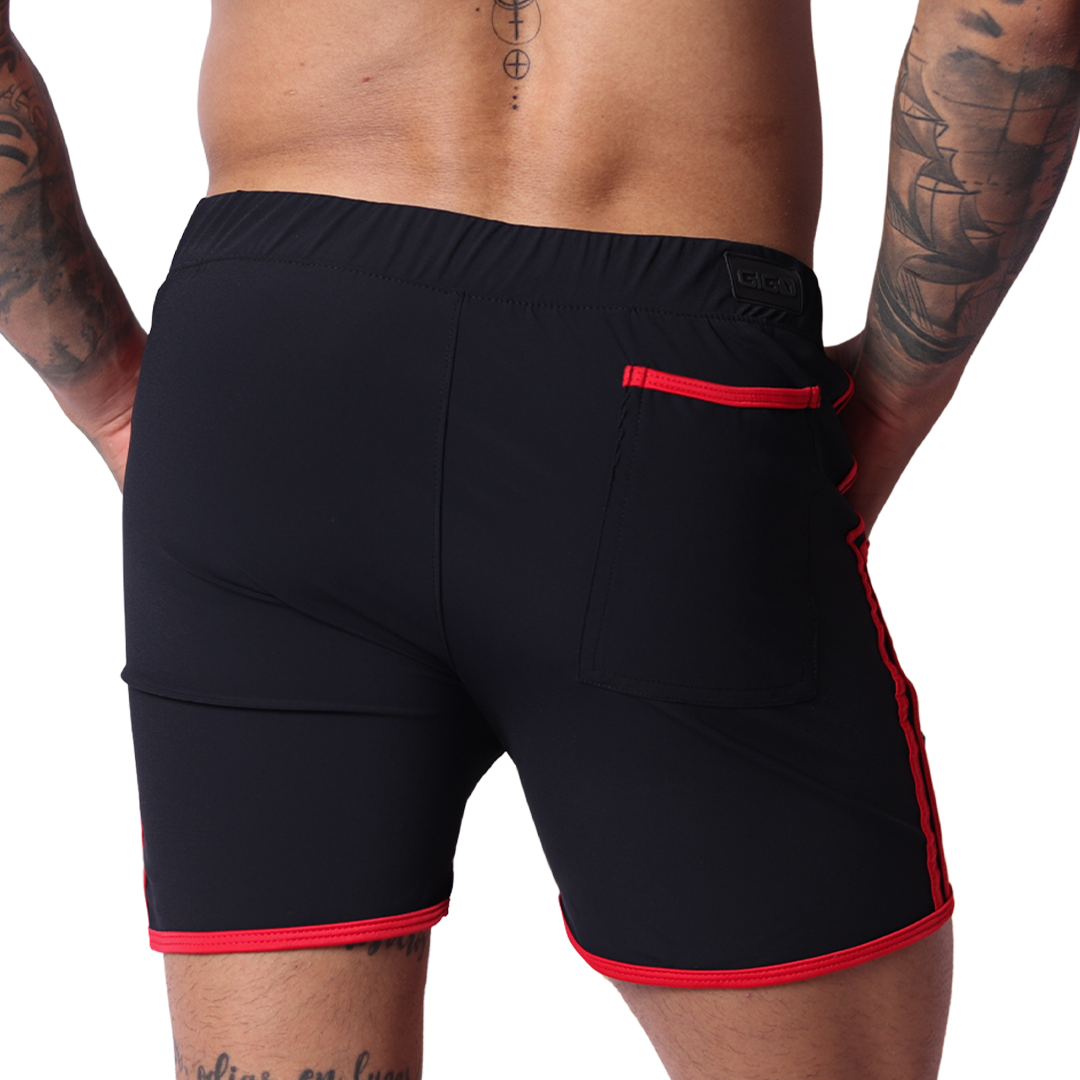 Typer Black Shorts vista posterior de Gigo Underwear
