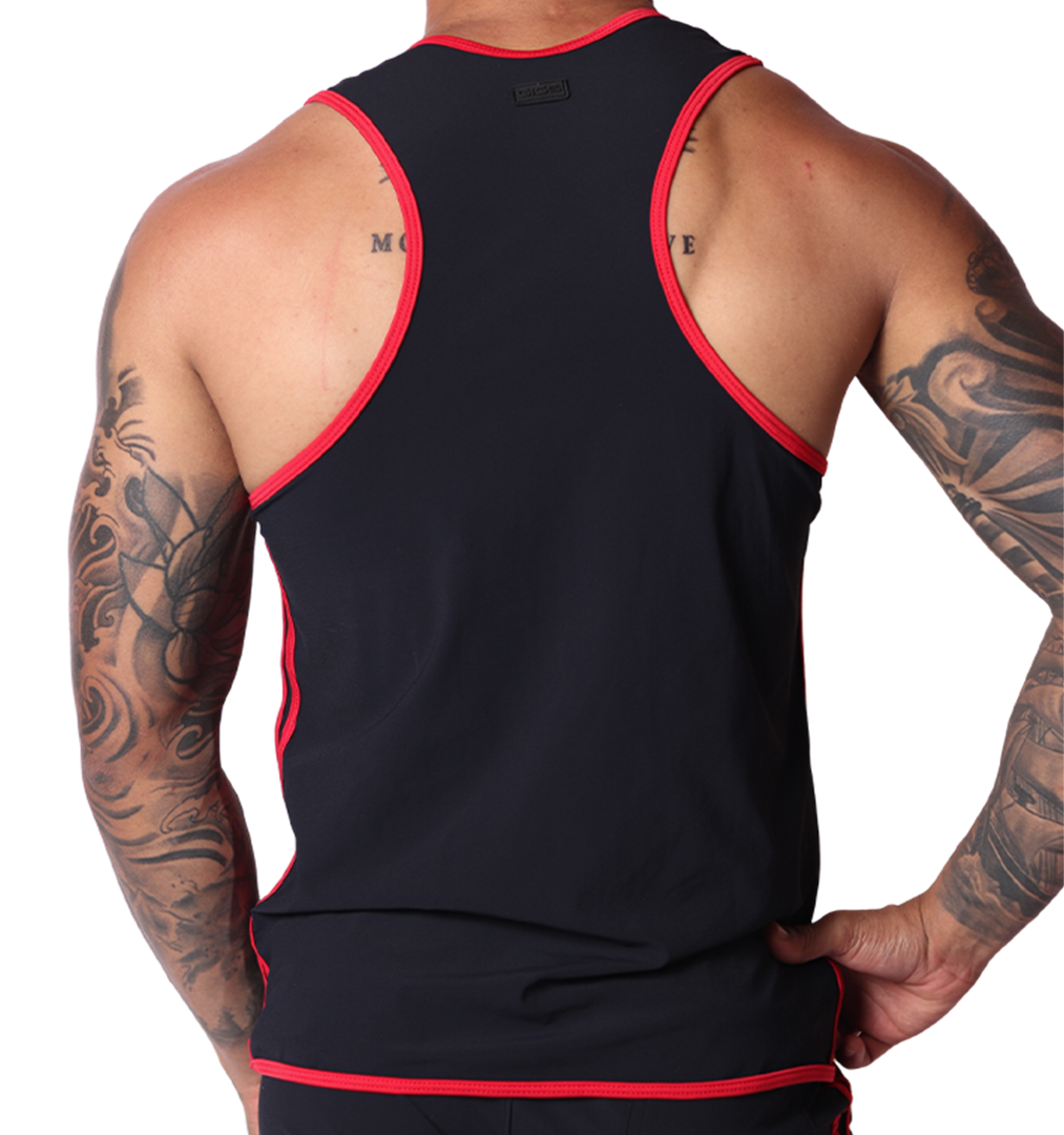 Typer Black Tank vista posterior de Gigo Underwear