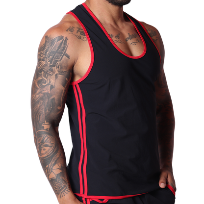 Typer Black Tank vista frontal de Gigo Underwear