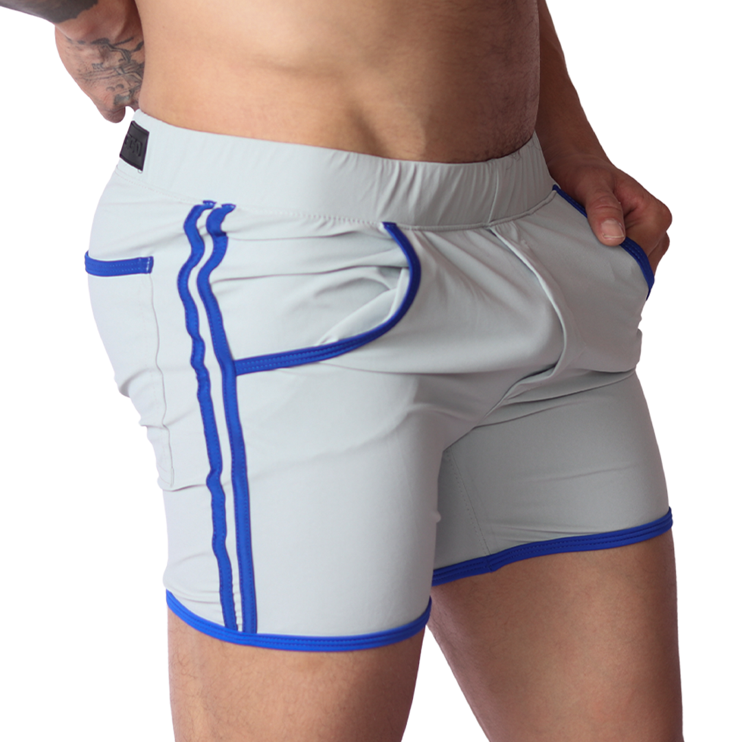 Typer Gray Shorts vista frontal de Gigo Underwear