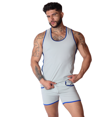 Typer Gray Tank en modelo de Gigo Underwear