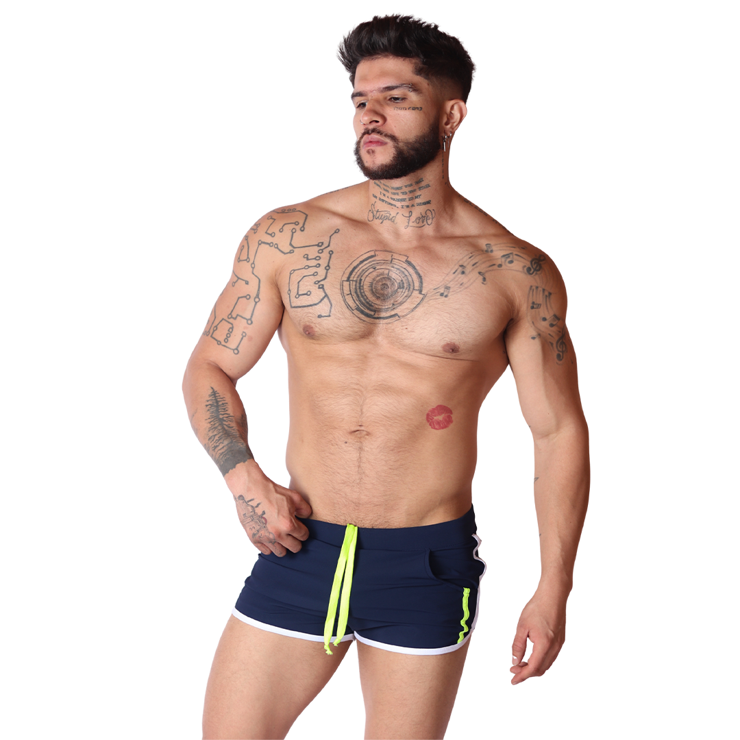 Typerhot Blue Shorts en modelo de Gigo Underwear