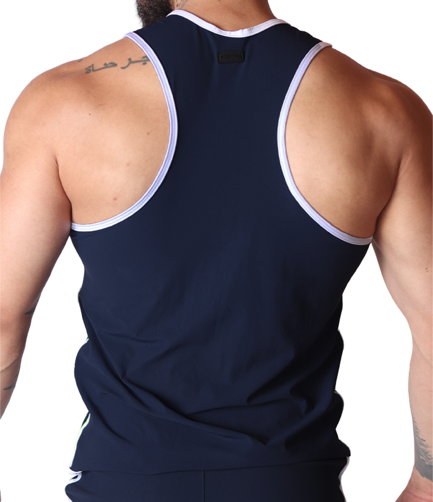 Typerhot Blue Tank vista posterior de Gigo Underwear