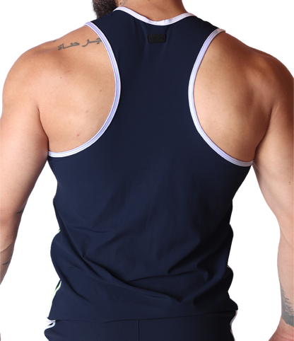 Typerhot Blue Tank vista posterior de Gigo Underwear