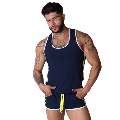 Typerhot Blue Tank en modelo de Gigo Underwear