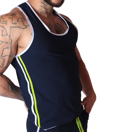 Typerhot Blue Tank vista frontal de Gigo Underwear