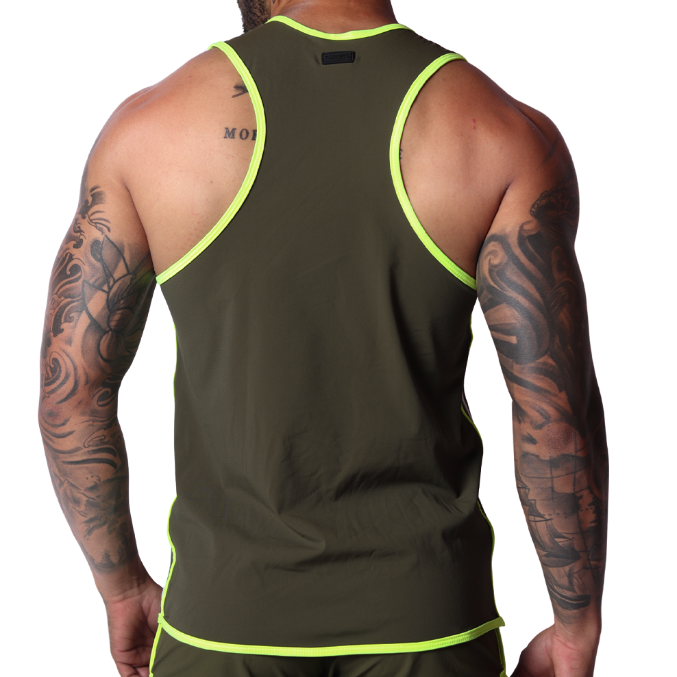Typerhot Green Tank vista posterior de Gigo Underwear