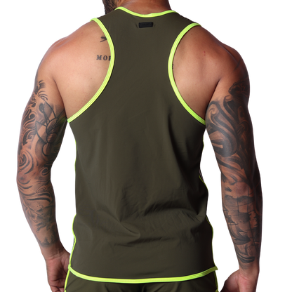 Typerhot Green Tank vista posterior de Gigo Underwear