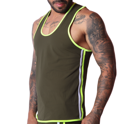 Typerhot Green Tank vista frontal de Gigo Underwear