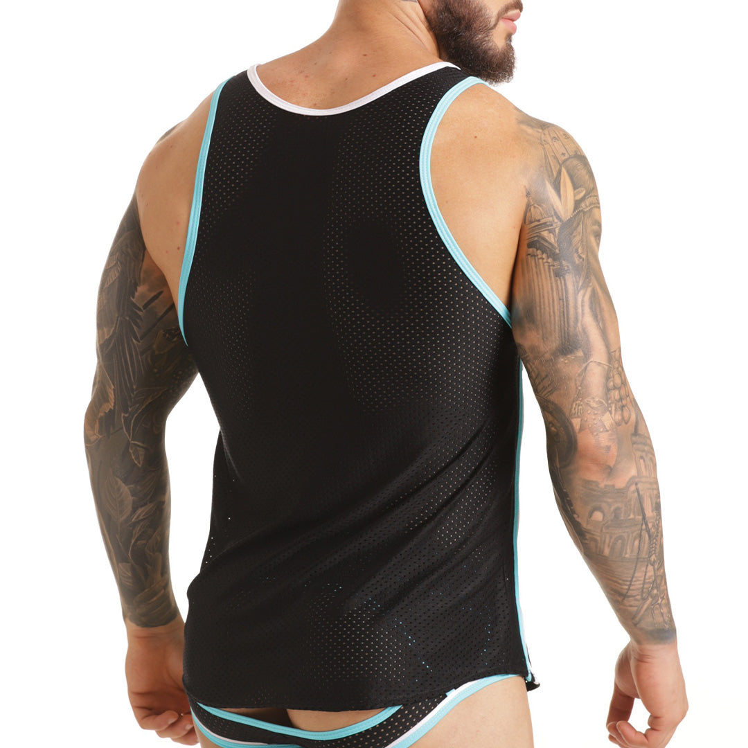 Versatil Blue Tank vista frontal de Gigo Underwear