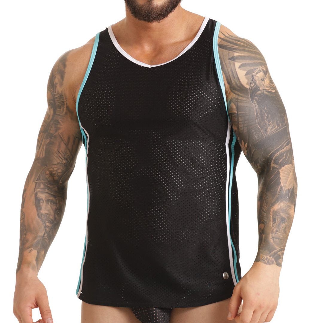 Versatil Blue Tank vista posterior de Gigo Underwear