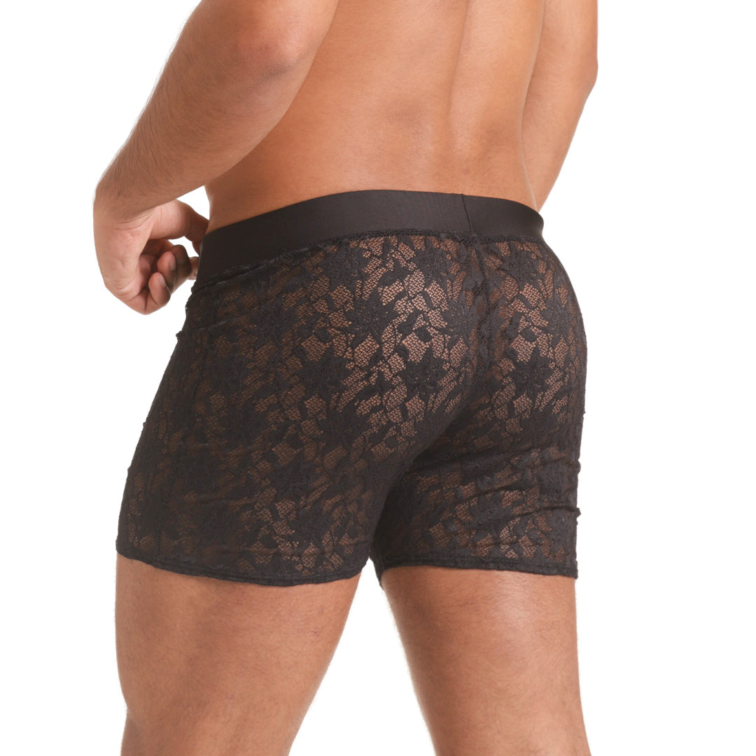 Vibrant Black Hotshort vista frontal de Gigo Underwear