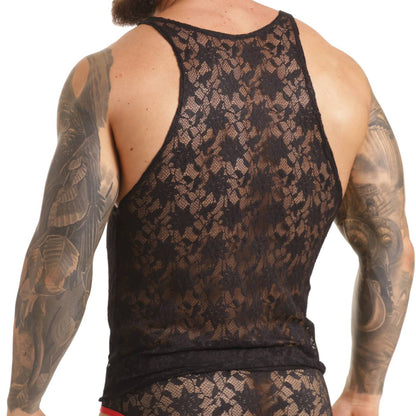 Vibrant Black Tank vista posterior de Gigo Underwear
