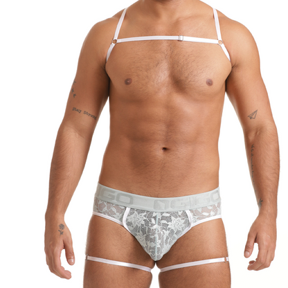 Vibrant Blue Brief Jockstrap Harness de Gigo Underwear